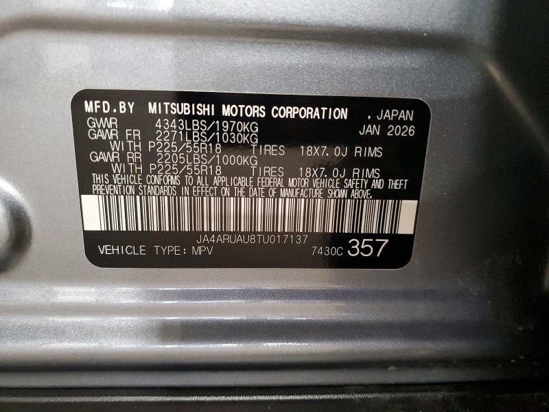 Aukcja sprzedaży 2026 Mitsubishi Outlander Sport, vin: JA4ARUAU8TU017137, numer aukcji: 57862336