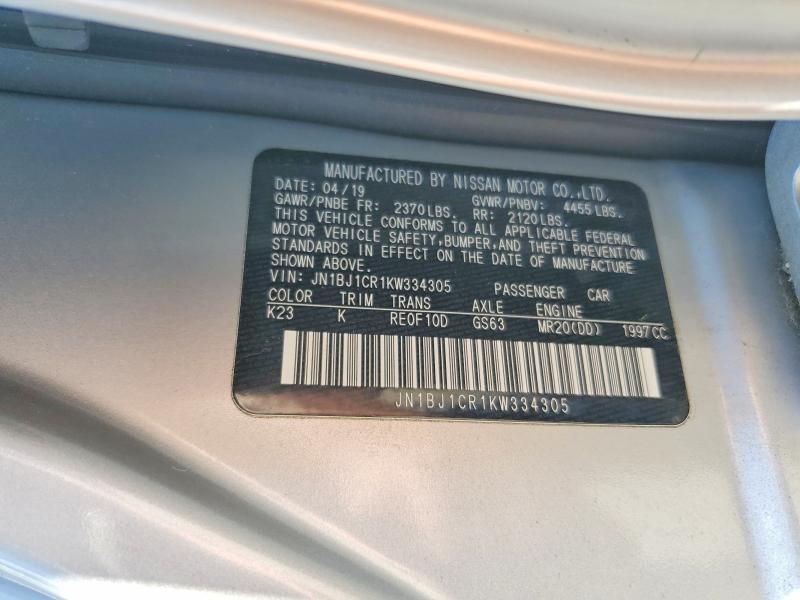 Aukcja sprzedaży 2019 Nissan Rogue Sport, vin: JN1BJ1CR1KW334305, numer aukcji: 57512096