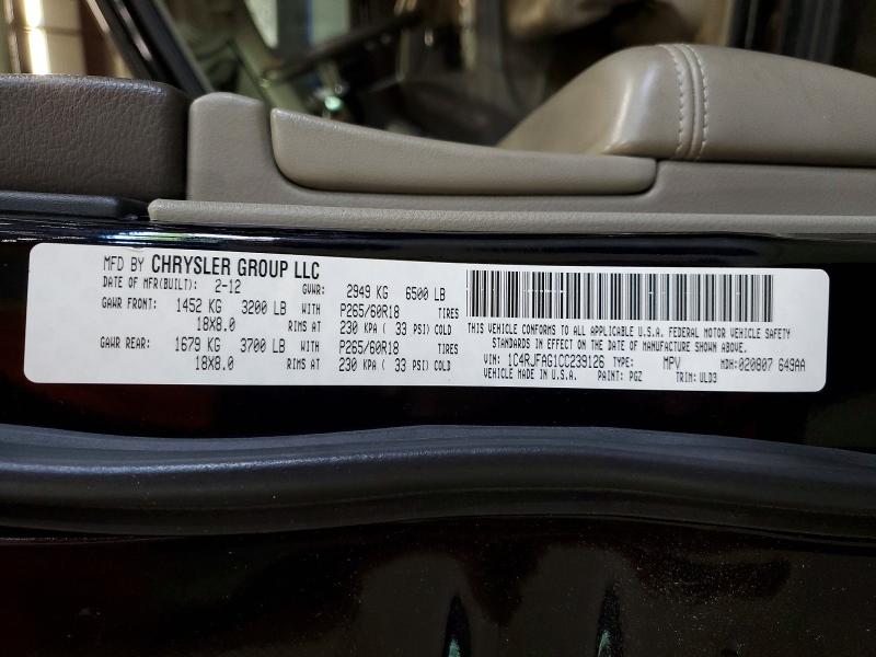 Aukcja sprzedaży 2012 Jeep Grand Cherokee, vin: 1C4RJFAG1CC239126, numer aukcji: 55403476