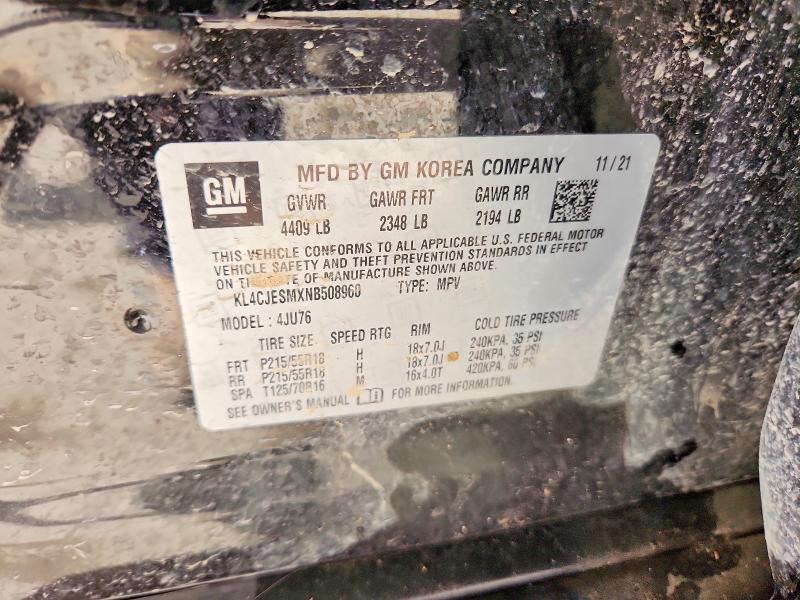 58219286 :رقم المزاد ، KL4CJESMXNB508960 vin ، 2022 Buick Encore مزاد بيع