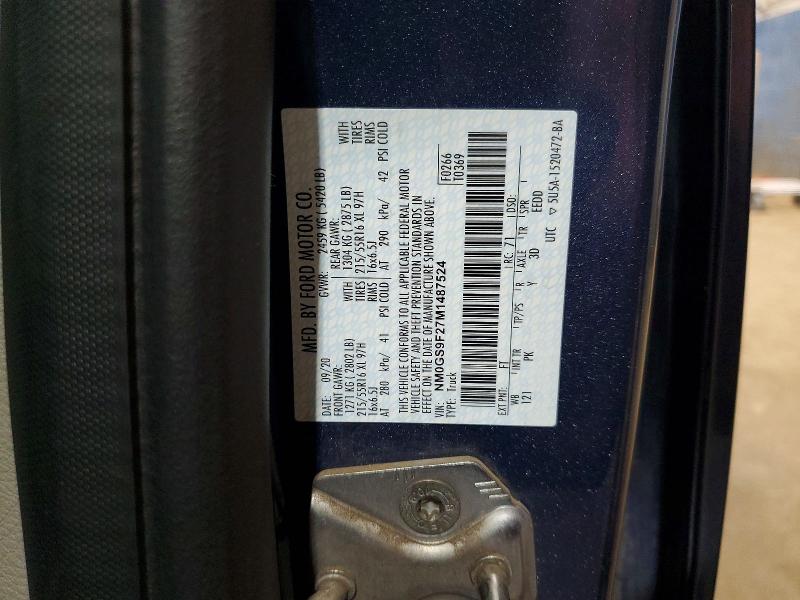 55920166 :رقم المزاد ، NM0GS9F27M1487524 vin ، 2021 Ford Transit Connect مزاد بيع