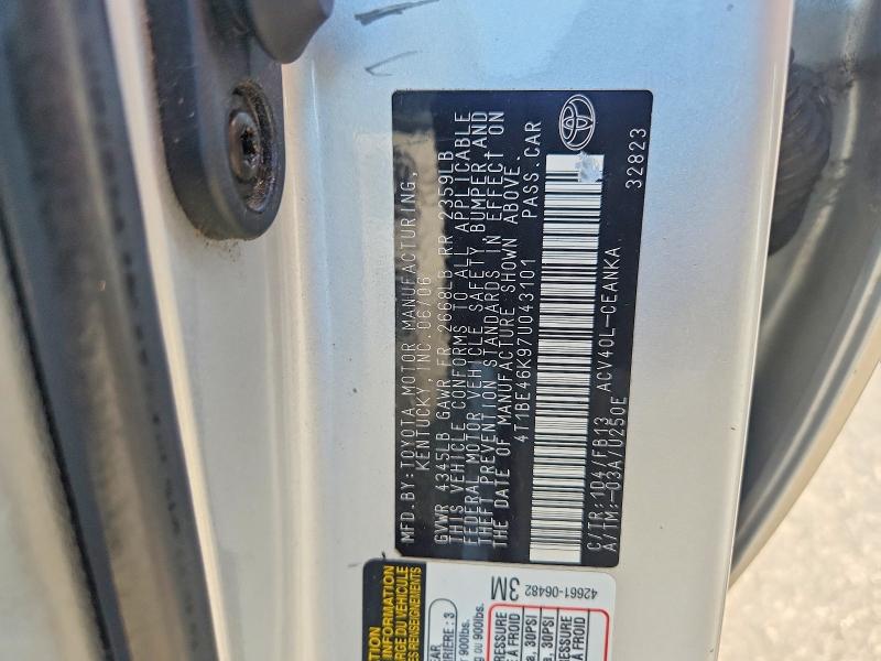 Продаж на аукціоні авто 2007 Toyota Camry, vin: 4T1BE46K97U043101, номер лоту: 55098736