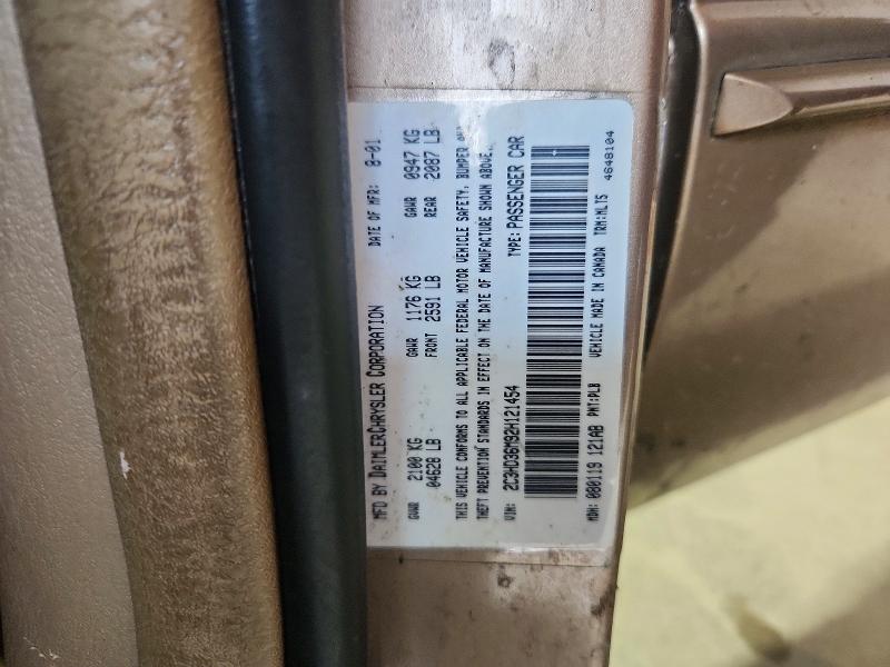 Продажа на аукционе авто 2002 Chrysler Concorde, vin: 2C3HD36M92H121454, номер лота: 57209506