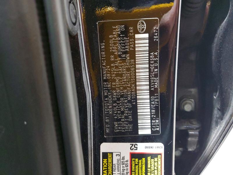 Продаж на аукціоні авто 2025 Toyota Camry, vin: 4T1DBADK1SU006538, номер лоту: 58366456