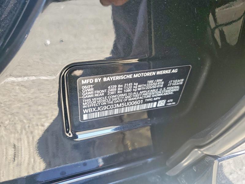 Продажа на аукционе авто 2021 Bmw X1, vin: WBXJG9C03M5U00601, номер лота: 56451146