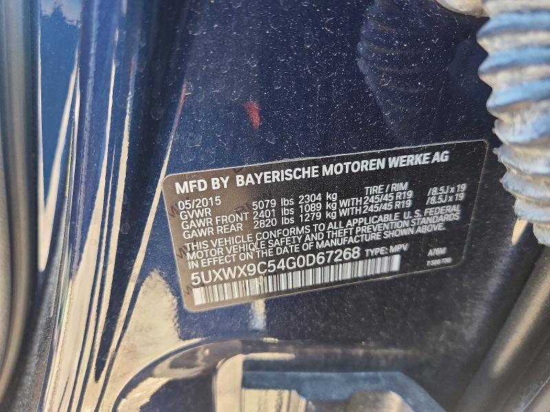 2016 Bmw X3 მანქანა იყიდება აუქციონზე, vin: 5UXWX9C54G0D67268, აუქციონის ნომერი: 56058396