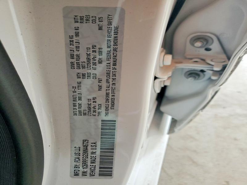 55366186 :رقم المزاد ، 1C6RRFGG5NN446729 vin ، 2022 Ram 1500 مزاد بيع