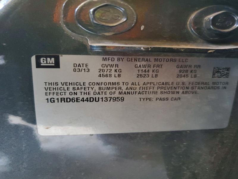 56179426 :رقم المزاد ، 1G1RD6E44DU137959 vin ، 2013 Chevrolet Volt مزاد بيع