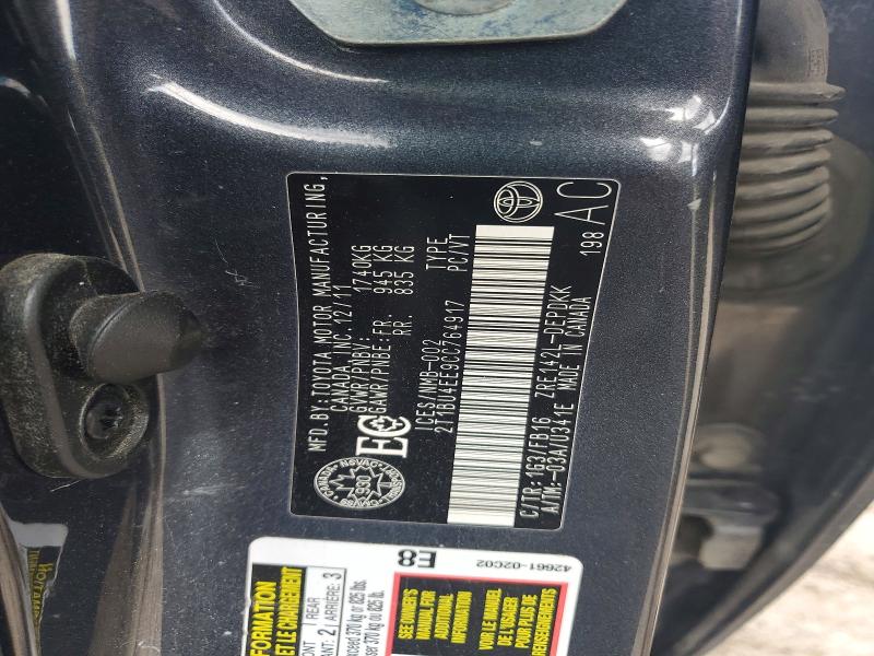 58360006 :رقم المزاد ، 2T1BU4EE9CC764917 vin ، 2012 Toyota Corolla مزاد بيع