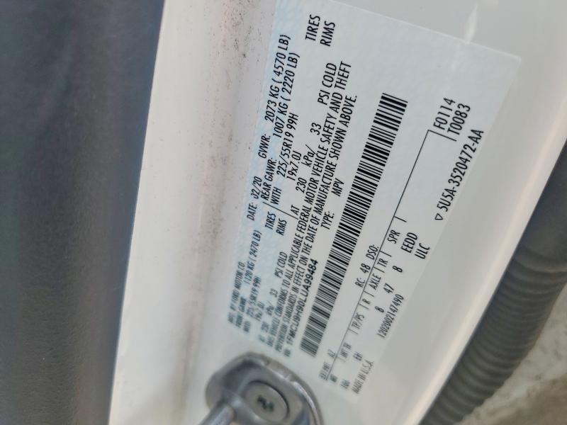 Продажа на аукционе авто 2020 Ford Escape, vin: 1FMCU9H90LUA99484, номер лота: 56726596