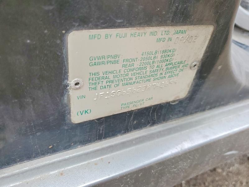 56470146 :رقم المزاد ، JF1SG65623H741699 vin ، 2003 Subaru Forester مزاد بيع