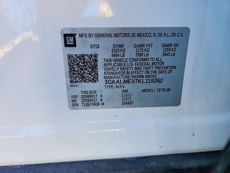 Продажа на аукционе авто 2019 Gmc Terrain, vin: 3GKALMEV7KL119262, номер лота: 58236806