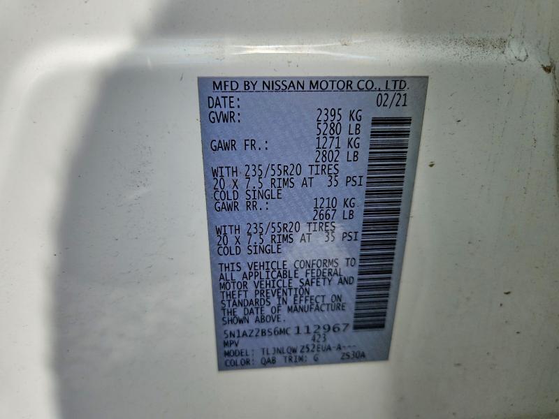 Продажа на аукционе авто 2021 Nissan Murano, vin: 5N1AZ2BS6MC112967, номер лота: 57165286
