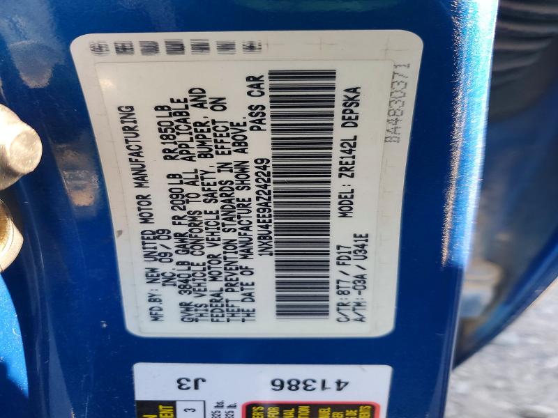 Продажа на аукционе авто 2010 Toyota Corolla, vin: 1NXBU4EE9AZ242249, номер лота: 57505586