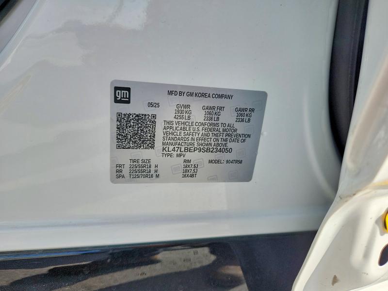 2025 Buick Envista მანქანა იყიდება აუქციონზე, vin: KL47LBEP9SB234050, აუქციონის ნომერი: 85792635