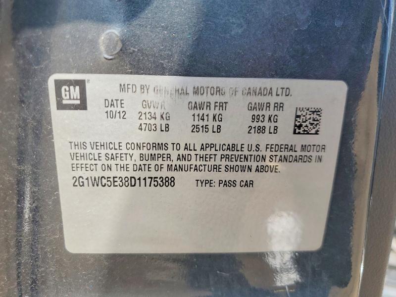 Продаж на аукціоні авто 2013 Chevrolet Impala, vin: 2G1WC5E38D1175388, номер лоту: 58455726