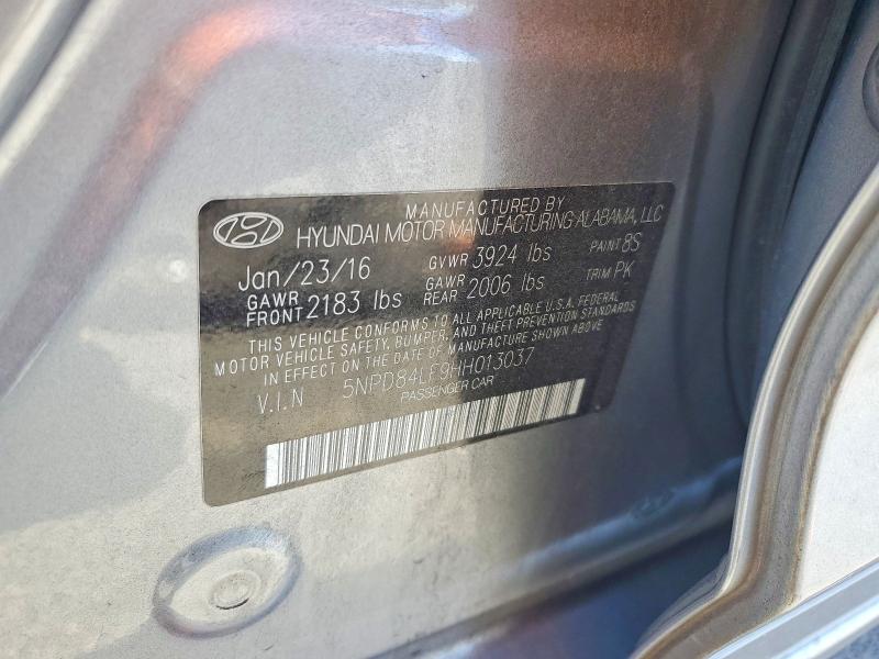 Продаж на аукціоні авто 2017 Hyundai Elantra, vin: 5NPD84LF9HH013037, номер лоту: 58467296