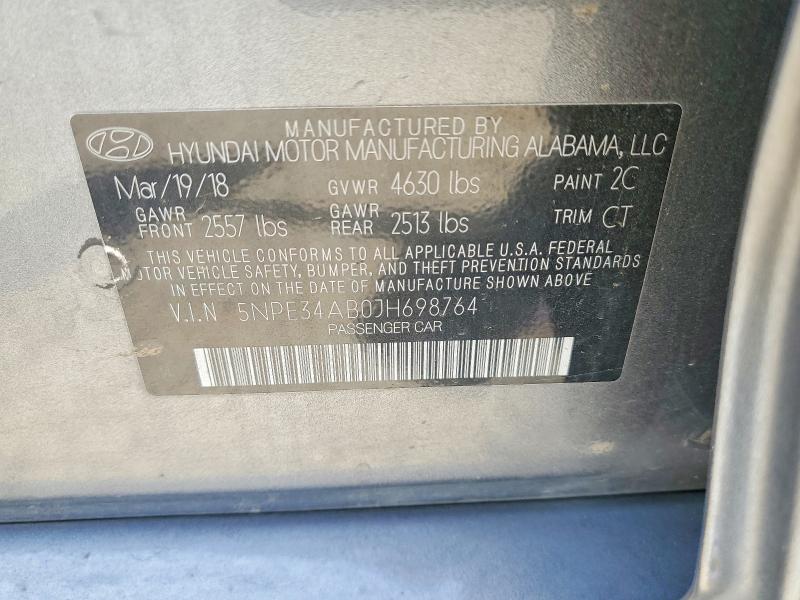 Продаж на аукціоні авто 2018 Hyundai Sonata, vin: 5NPE34AB0JH698764, номер лоту: 56062216