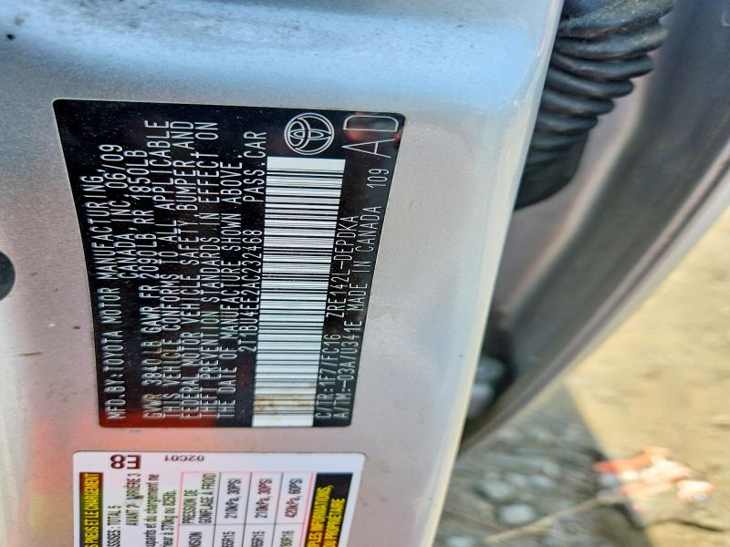 85988205 :رقم المزاد ، 2T1BU4EE2AC232468 vin ، 2010 Toyota Corolla مزاد بيع