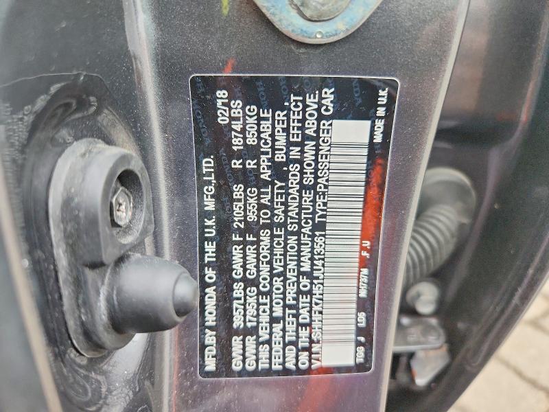 Продажа на аукционе авто 2018 Honda Civic, vin: SHHFK7H51JU413561, номер лота: 56867726