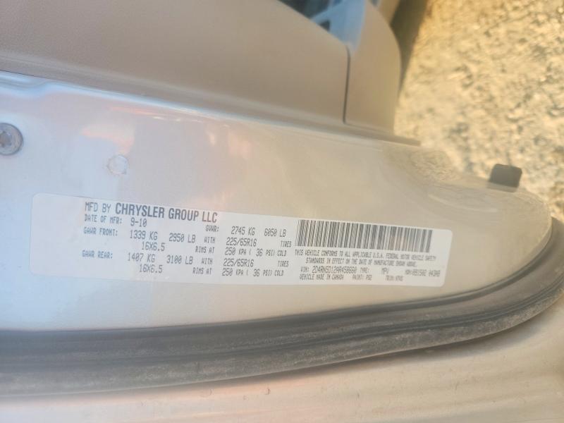 2010 Dodge Gr Caravan მანქანა იყიდება აუქციონზე, vin: 2D4RN5D12AR458660, აუქციონის ნომერი: 56959976