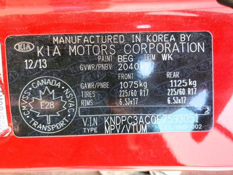 Aukcja sprzedaży 2014 Kia Sportage, vin: KNDPC3AC0E7593051, numer aukcji: 58927176