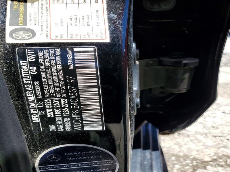 Продажа на аукционе авто 2012 Mercedes-benz E, vin: WDDHF8JB4CA537197, номер лота: 56945156