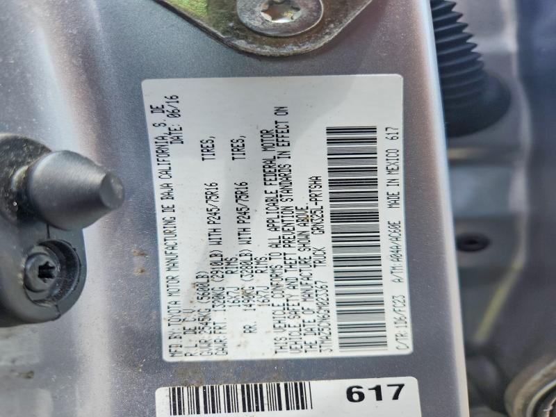 55094456 :رقم المزاد ، 3TMAZ5CN6GM023367 vin ، 2016 Toyota Tacoma مزاد بيع