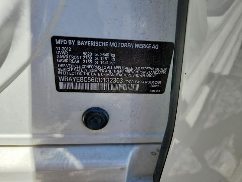 Продажа на аукционе авто 2013 Bmw 750, vin: WBAYE8C56DD132363, номер лота: 57236426