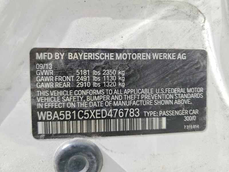 Продажа на аукционе авто 2014 Bmw 535, vin: WBA5B1C5XED476783, номер лота: 59162876