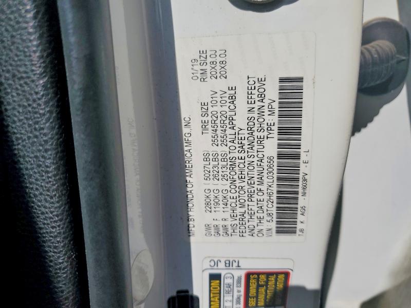 Продажа на аукционе авто 2019 Acura Rdx, vin: 5J8TC2H67KL030656, номер лота: 57219386