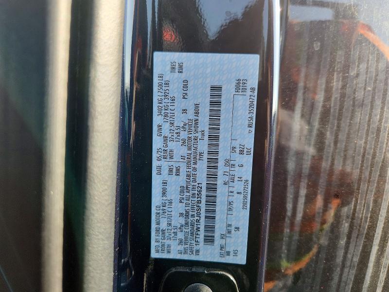 Продажа на аукционе авто 2025 Ford F150, vin: 1FTFW1RJ0SFB35621, номер лота: 55427606