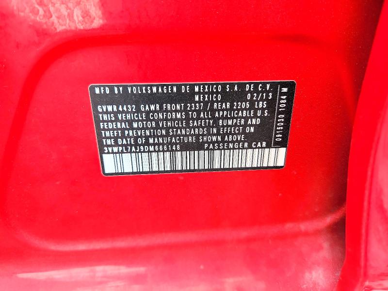 Aukcja sprzedaży 2013 Volkswagen Jetta, vin: 3VWPL7AJ9DM666148, numer aukcji: 55645556