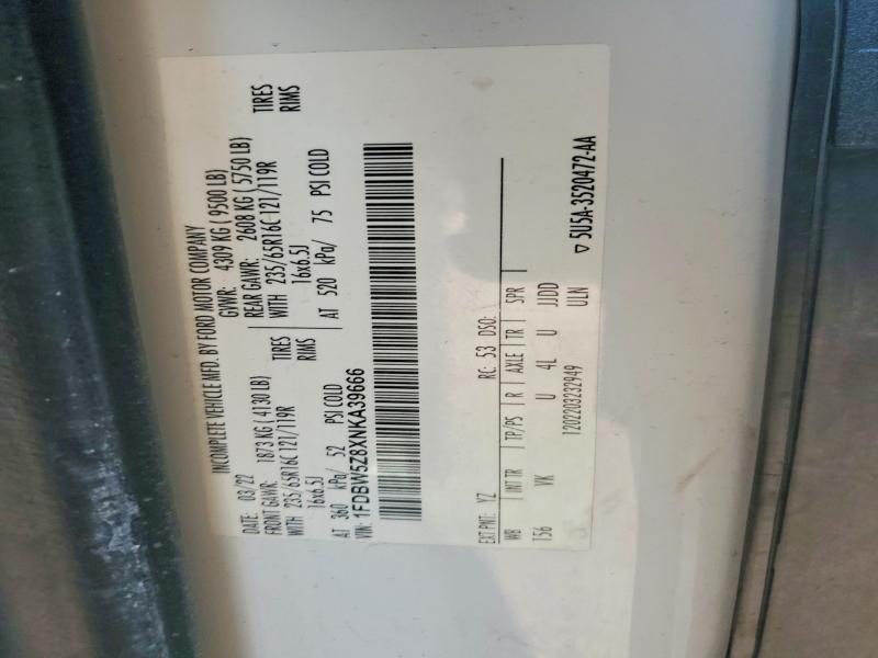 55902456 :رقم المزاد ، 1FDBW5Z8XNKA39666 vin ، 2022 Ford Transit مزاد بيع