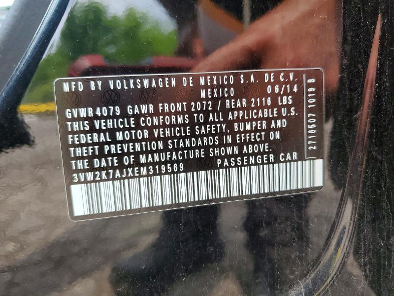 Aukcja sprzedaży 2014 Volkswagen Jetta, vin: 3VW2K7AJXEM319569, numer aukcji: 56860616