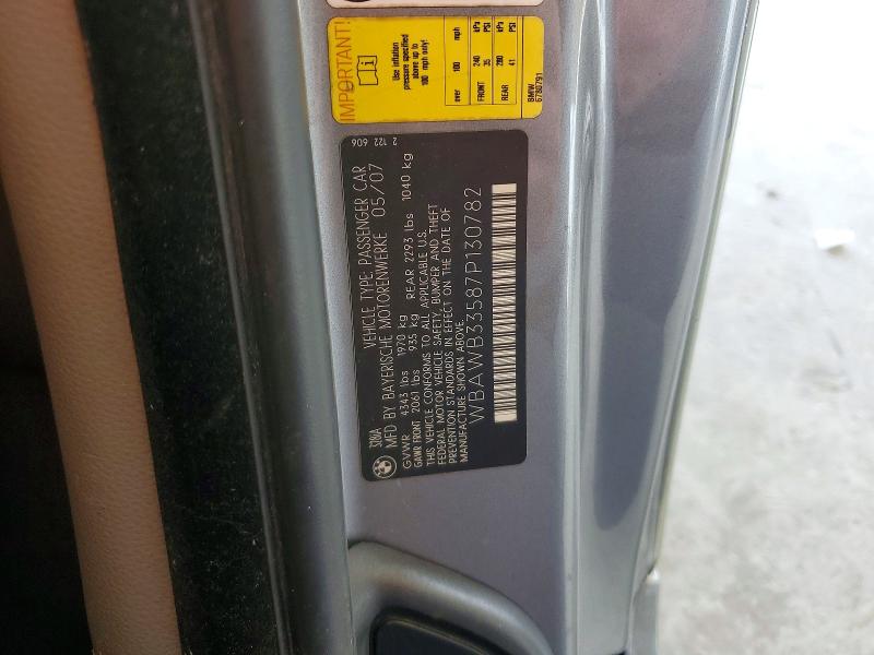 56523436 :رقم المزاد ، WBAWB33587P130782 vin ، 2007 Bmw 328 مزاد بيع