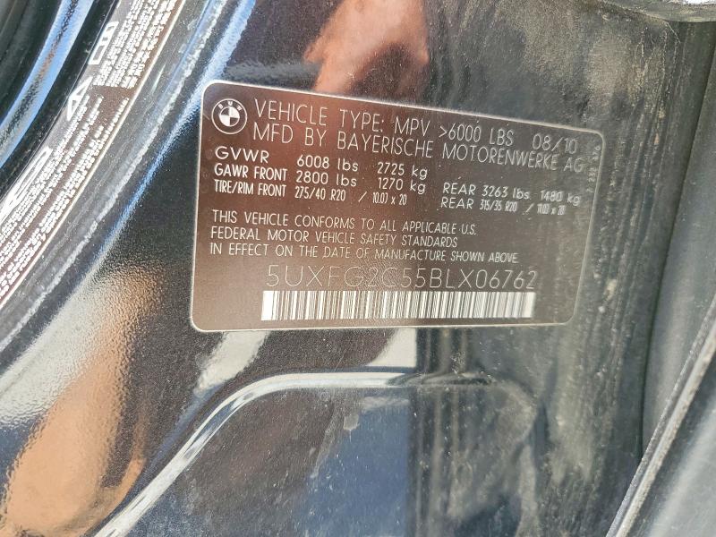 Продаж на аукціоні авто 2011 Bmw X6, vin: 5UXFG2C55BLX06762, номер лоту: 56118966