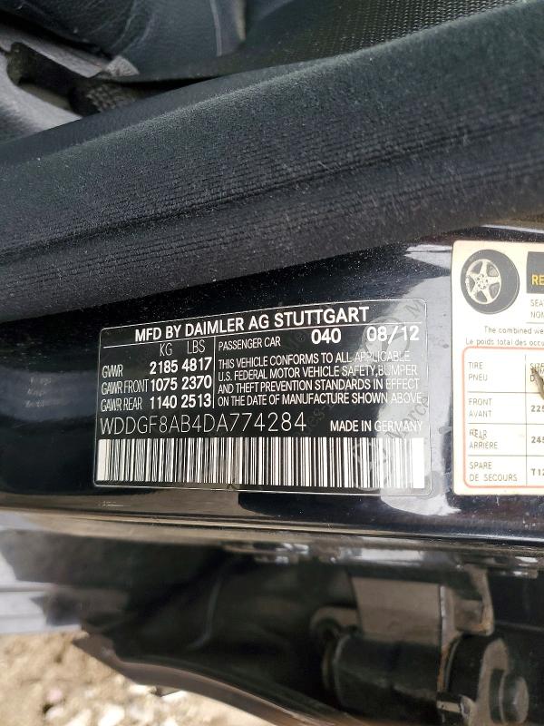 Продажа на аукционе авто 2013 Mercedes-benz C, vin: WDDGF8AB4DA774284, номер лота: 58784416