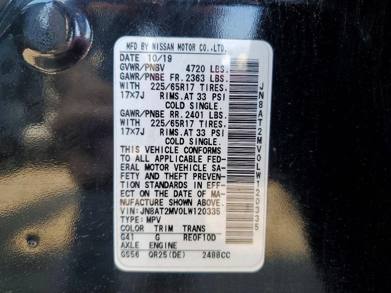Продаж на аукціоні авто 2020 Nissan Rogue, vin: JN8AT2MV0LW120335, номер лоту: 56049126