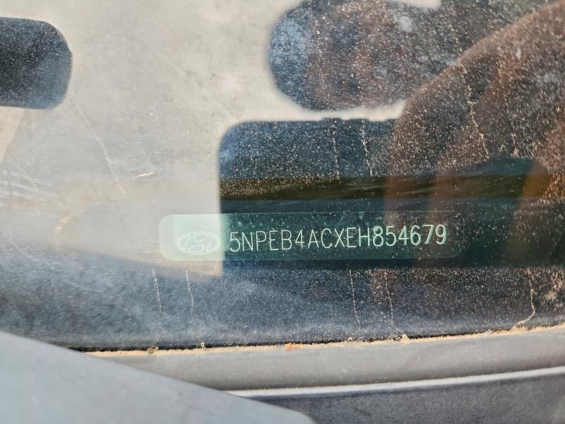 2014 Hyundai Sonata მანქანა იყიდება აუქციონზე, vin: 5NPEB4ACXEH854679, აუქციონის ნომერი: 58887316