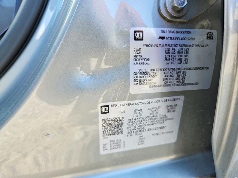 Aukcja sprzedaży 2025 Gmc Sierra, vin: 3GTUUEEL4SG122607, numer aukcji: 56698686