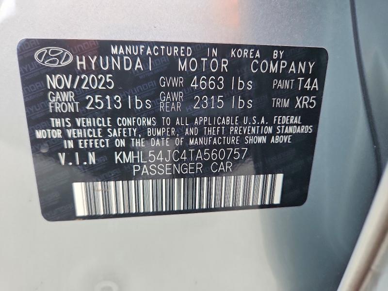 57731436 :رقم المزاد ، KMHL54JC4TA560757 vin ، 2026 Hyundai Sonata مزاد بيع