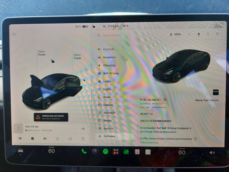 2021 Tesla Model 3 მანქანა იყიდება აუქციონზე, vin: 5YJ3E1EB1MF035653, აუქციონის ნომერი: 58967086