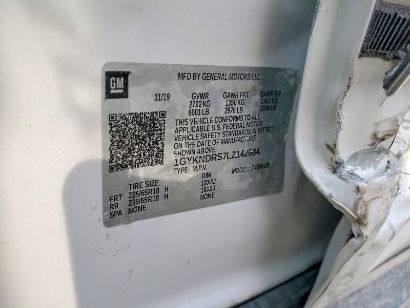2020 Cadillac Xt5 მანქანა იყიდება აუქციონზე, vin: 1GYKNDRS7LZ142684, აუქციონის ნომერი: 58976336