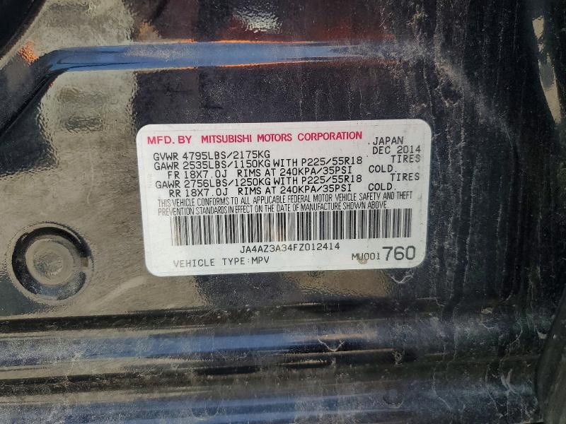 Продаж на аукціоні авто 2015 Mitsubishi Outlander, vin: JA4AZ3A34FZ012414, номер лоту: 85459395