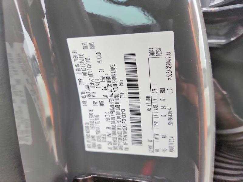 Aukcja sprzedaży 2018 Ford F150, vin: 1FTFW1RGXJFD13313, numer aukcji: 55898686
