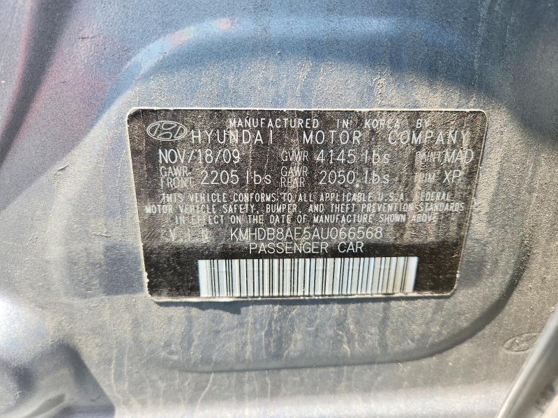2010 Hyundai Elantra Touring მანქანა იყიდება აუქციონზე, vin: KMHDB8AE5AU066568, აუქციონის ნომერი: 59097556