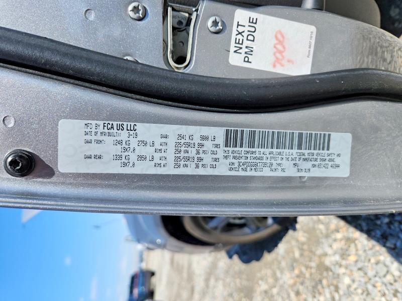 Aukcja sprzedaży 2019 Dodge Journey, vin: 3C4PDDGG6KT739120, numer aukcji: 59019446