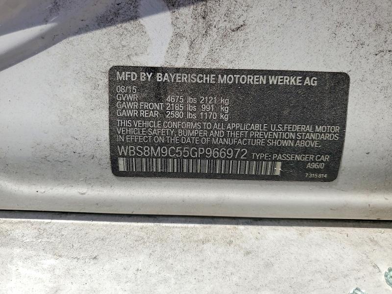 2016 Bmw M3 მანქანა იყიდება აუქციონზე, vin: WBS8M9C55GP966972, აუქციონის ნომერი: 59177296