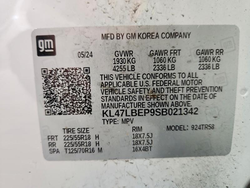 58645436 :رقم المزاد ، KL47LBEP9SB021342 vin ، 2025 Buick Envista مزاد بيع